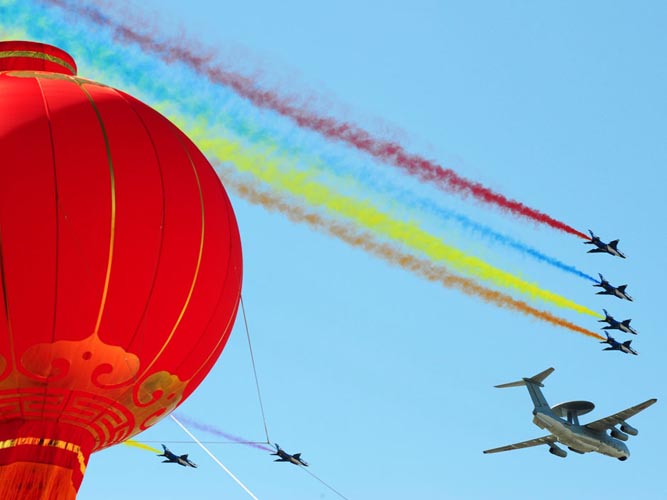 fighters over Tian'anmen