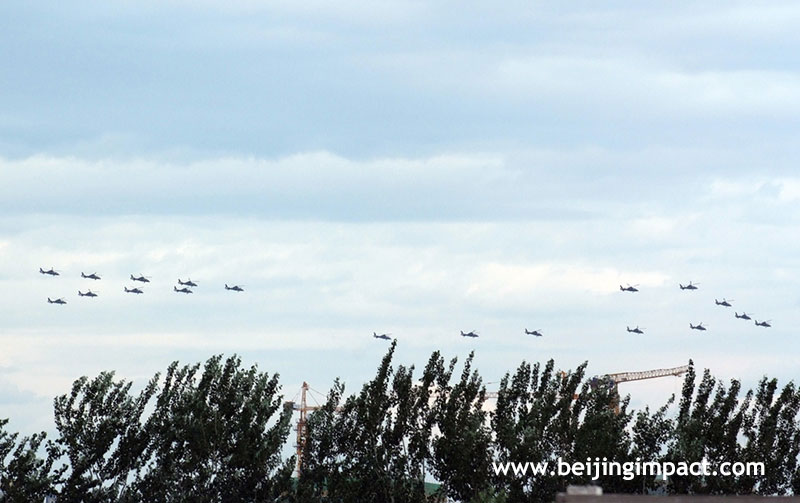 2015 China Air-force rehearse for Victory Day Celebration helicopter